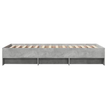 Bettgestell Betongrau 75x190 cm Holzwerkstoff