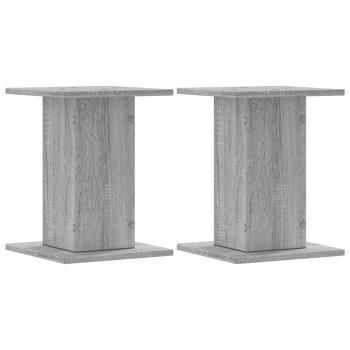Pflanzenständer 2 Stk. Grau Sonoma 30x30x40 cm Holzwerkstoff