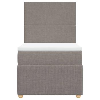 Boxspringbett mit Matratze Taupe 100x200 cm Stoff