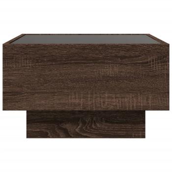 LED-Couchtisch Braun Eichen-Optik 50x50x30 cm Holzwerkstoff