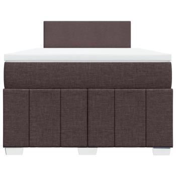 Boxspringbett mit Matratze Dunkelbraun 120x200 cm Stoff