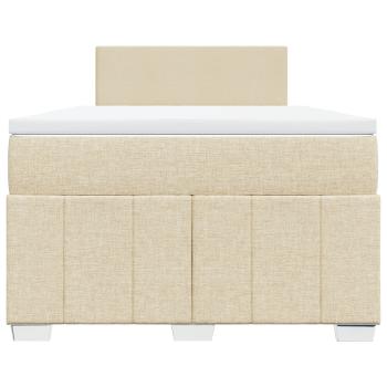Boxspringbett mit Matratze Creme 120x200 cm Stoff
