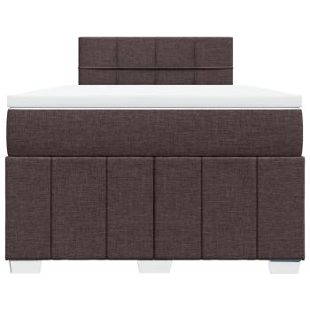 Boxspringbett mit Matratze Dunkelbraun 120x200 cm Stoff