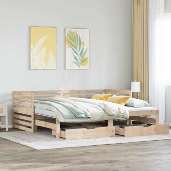 ARDEBO.de - Tagesbett mit Schubladen 90x200 cm Massivholz Kiefer