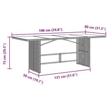 9-tlg. Garten-Bistro-Set mit Kissen Braun Poly Rattan
