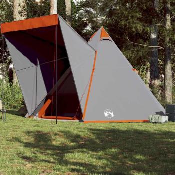 ARDEBO.de - Tipi-Familienzelt 6 Personen Grau Wasserdicht
