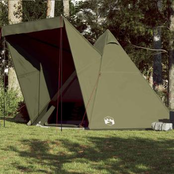 ARDEBO.de - Tipi-Familienzelt 6 Personen Olivgrün Wasserdicht