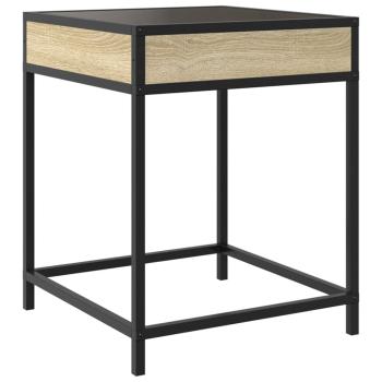 Nachttisch mit Infinity-LED Sonoma-Eiche 40x40x51 cm