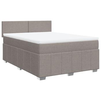 ARDEBO.de - Boxspringbett mit Matratze Taupe 160x200 cm Stoff