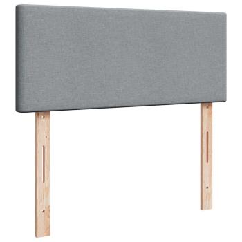 Boxspringbett mit Matratze Hellgrau 120x190 cm Stoff