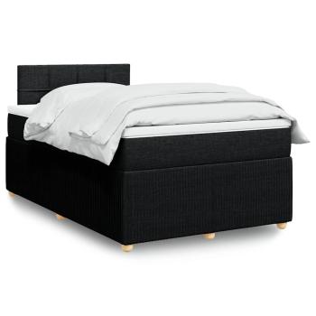 ARDEBO.de - Boxspringbett mit Matratze Schwarz 120x190 cm Stoff