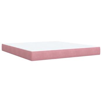 ARDEBO.de - Boxspringbett mit Matratze Rosa 180x200 cm Samt