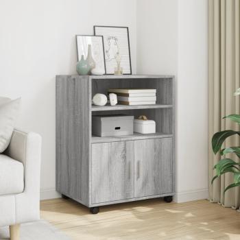 ARDEBO.de - Rollschrank Grau Sonoma 60x48x81 cm Holzwerkstoff
