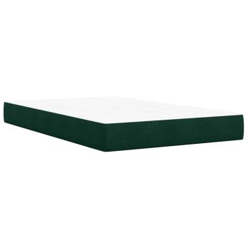 Boxspringbett mit Matratze Dunkelgrün 120x190 cm Samt