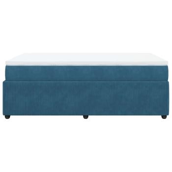 Boxspringbett mit Matratze Dunkelblau 120x200 cm Samt