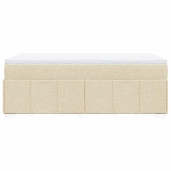 Boxspringbett mit Matratze Creme 90x190 cm Stoff