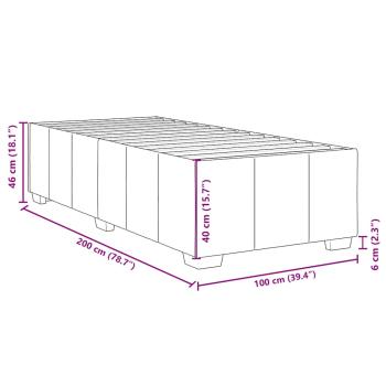 Boxspringbett mit Matratze Hellgrau 100x200 cm Stoff