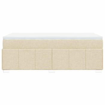Boxspringbett mit Matratze Creme 100x200 cm Stoff