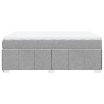 Boxspringbett mit Matratze Hellgrau 140x200 cm Stoff