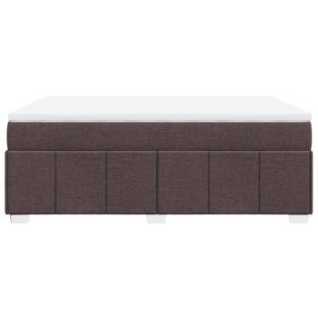 Boxspringbett mit Matratze Dunkelbraun 140x200 cm Stoff