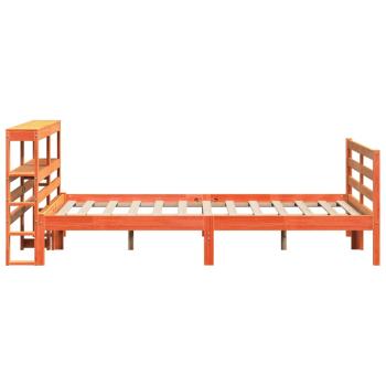 Massivholzbett ohne Matratze Wachsbraun 140x190 cm Kiefernholz
