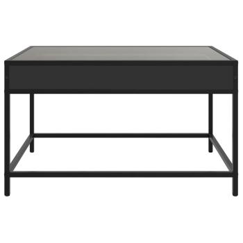 Couchtisch mit Infinity-LED Schwarz 70x50x41 cm