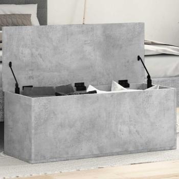ARDEBO.de - Truhe Betongrau 90x35x35 cm Holzwerkstoff