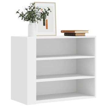 ARDEBO.de - Wandregal Weiß 75x35x60 cm Holzwerkstoff