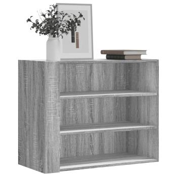 ARDEBO.de - Wandregal Grau Sonoma 75x35x60 cm Holzwerkstoff