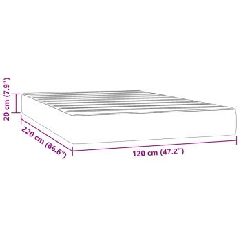 Taschenfederkernmatratze Schwarz 120x220x20 cm Samt
