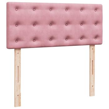 Boxspringbett mit Matratze Rosa 120x190 cm Samt