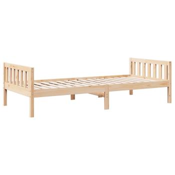 Kinderbett ohne Matratze 75x190 cm Massivholz Kiefer