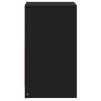 Nachttisch mit LED-Leuchten Schwarz Holzwerkstoff