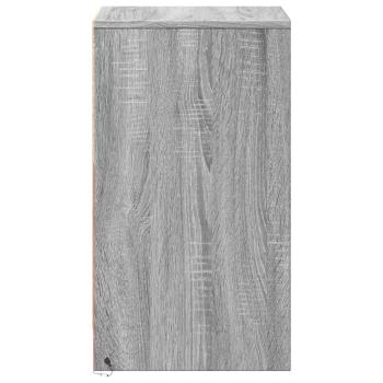 Nachttische mit LED-Leuchten 2 Stk. Grau Sonoma Holzwerkstoff