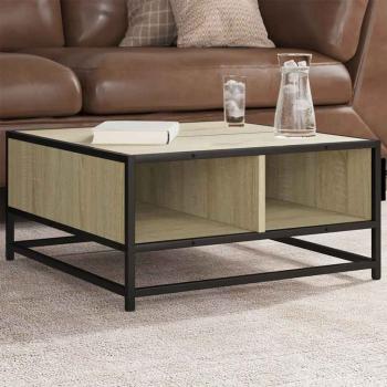 ARDEBO.de - Couchtisch Sonoma-Eiche 60,5x60,5x30cm Holzwerkstoff und Metall