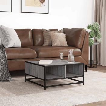 Couchtisch Grau Sonoma 60,5x60,5x30 cm Holzwerkstoff und Metall