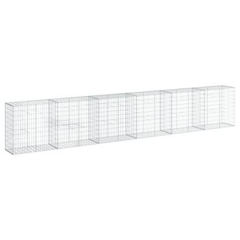 Gabione mit Deckel 600x50x100 cm Verzinktes Eisen