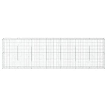 Gabione mit Deckel 700x50x200 cm Verzinktes Eisen
