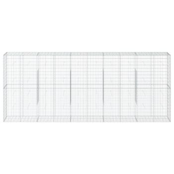 Gabione mit Deckel 500x50x200 cm Verzinktes Eisen