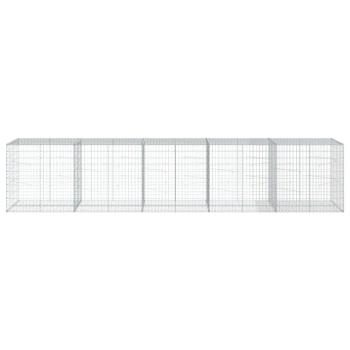 Gabione mit Deckel 500x100x100 cm Verzinktes Eisen