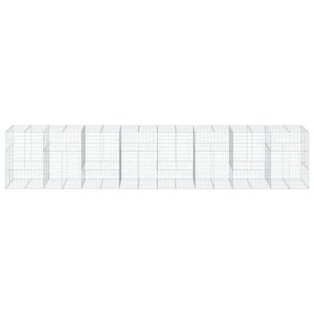 Gabione mit Deckel 800x100x150 cm Verzinktes Eisen