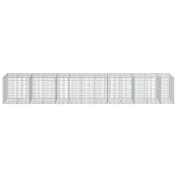Gabione mit Deckel 650x100x100 cm Verzinktes Eisen