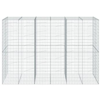 Gabione mit Deckel 300x100x200 cm Verzinktes Eisen
