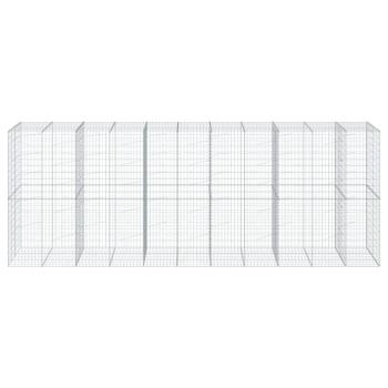 Gabione mit Deckel 550x100x200 cm Verzinktes Eisen