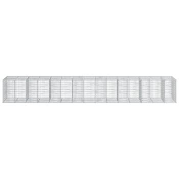Gabione mit Deckel 750x100x100 cm Verzinktes Eisen