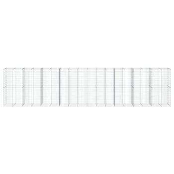 Gabione mit Deckel 900x100x200 cm Verzinktes Eisen