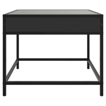 Couchtisch mit Infinity-LED Schwarz 50x50x41 cm