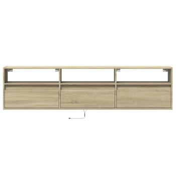 TV-Wandschrank mit LED Sonoma-Eiche 180x31x45 cm