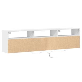 TV-Wandschrank mit LED Weiß 180x31x45 cm