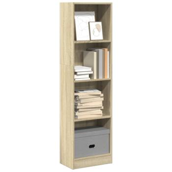 ARDEBO.de - Bücherregal Sonoma-Eiche 40x24x143 cm Holzwerkstoff